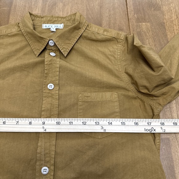 Alex Mill Bobby shirt women's small gold clay long sleeve button up career work - Picture 6 of 9